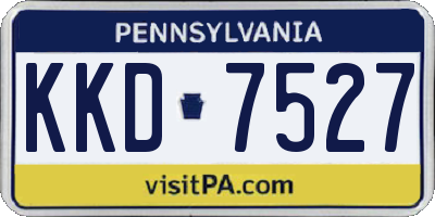 PA license plate KKD7527
