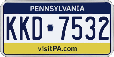 PA license plate KKD7532