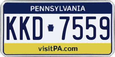 PA license plate KKD7559
