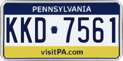 PA license plate KKD7561