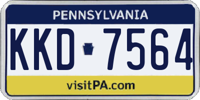 PA license plate KKD7564