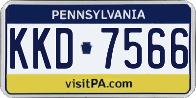 PA license plate KKD7566