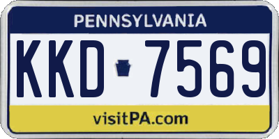 PA license plate KKD7569