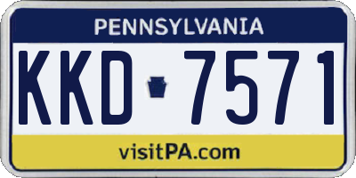 PA license plate KKD7571