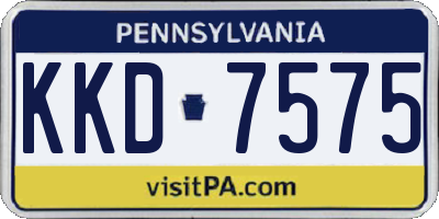 PA license plate KKD7575