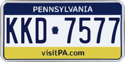 PA license plate KKD7577