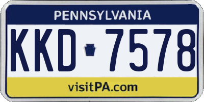 PA license plate KKD7578