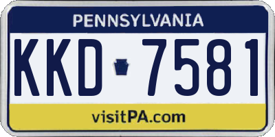 PA license plate KKD7581