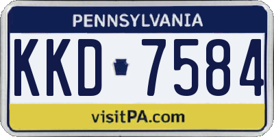 PA license plate KKD7584
