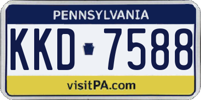 PA license plate KKD7588