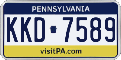 PA license plate KKD7589