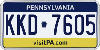 PA license plate KKD7605