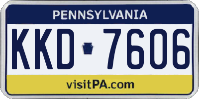 PA license plate KKD7606