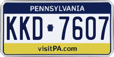PA license plate KKD7607