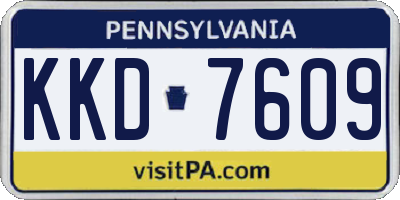 PA license plate KKD7609