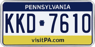 PA license plate KKD7610
