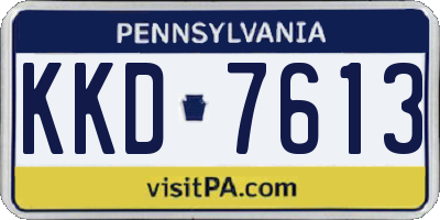 PA license plate KKD7613