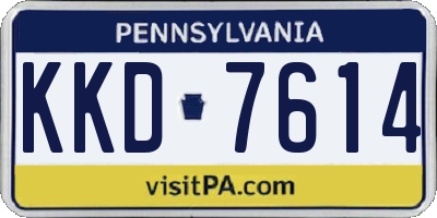 PA license plate KKD7614