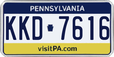 PA license plate KKD7616