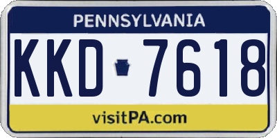 PA license plate KKD7618