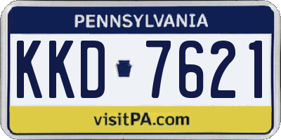 PA license plate KKD7621