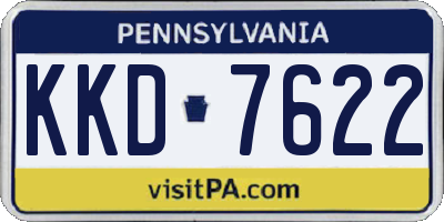 PA license plate KKD7622