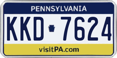 PA license plate KKD7624