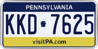 PA license plate KKD7625