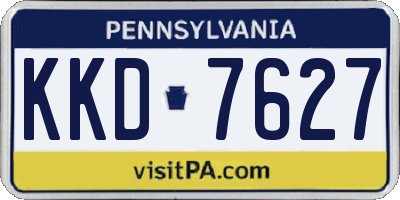 PA license plate KKD7627