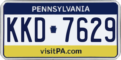 PA license plate KKD7629