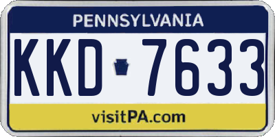 PA license plate KKD7633