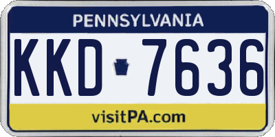 PA license plate KKD7636