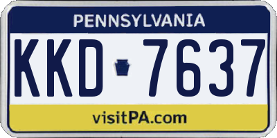 PA license plate KKD7637