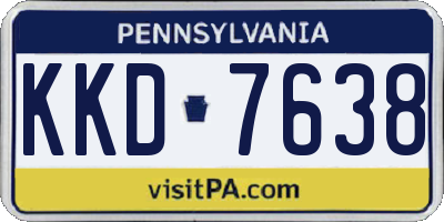 PA license plate KKD7638