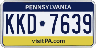 PA license plate KKD7639