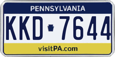 PA license plate KKD7644