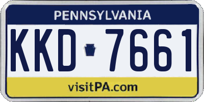 PA license plate KKD7661