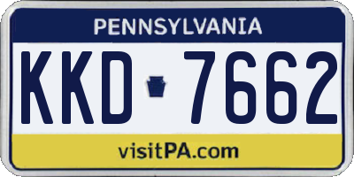 PA license plate KKD7662
