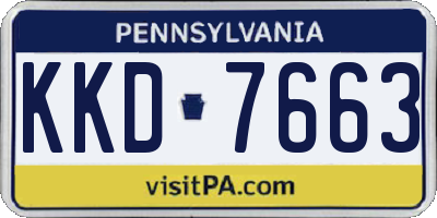 PA license plate KKD7663