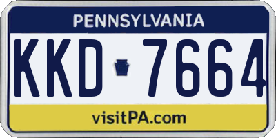 PA license plate KKD7664