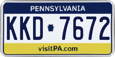 PA license plate KKD7672