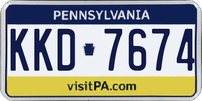 PA license plate KKD7674