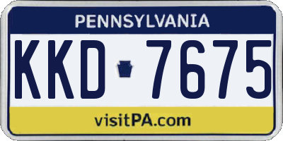 PA license plate KKD7675