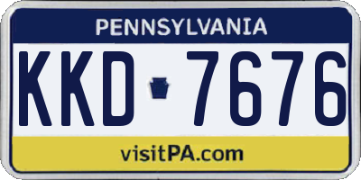 PA license plate KKD7676