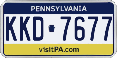 PA license plate KKD7677