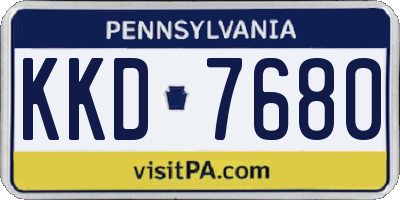 PA license plate KKD7680