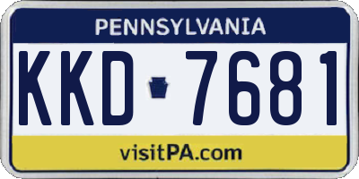 PA license plate KKD7681
