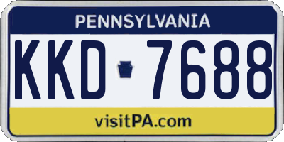 PA license plate KKD7688