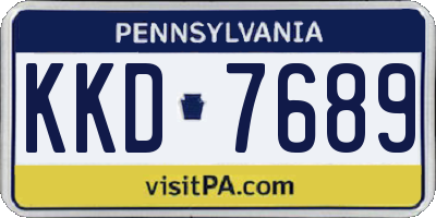 PA license plate KKD7689