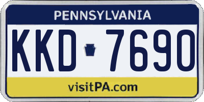 PA license plate KKD7690